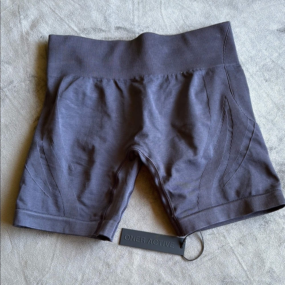 ONER ACTIVE Women's High-Waist Seamless Shorts in True Blue